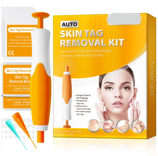 Dual-Head Skin Tag Remover Tool Set (Blue/Orange)